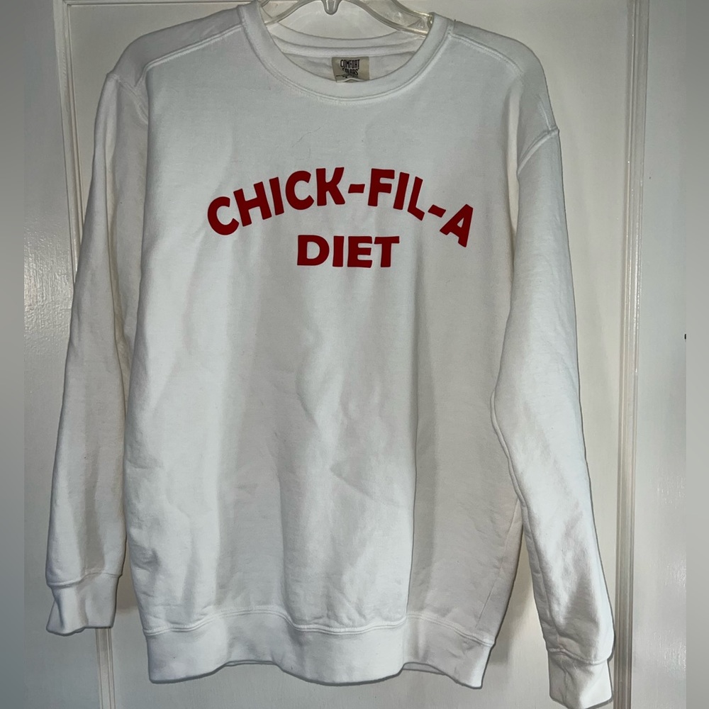 White Comfort Colors crewneck sweatshirt